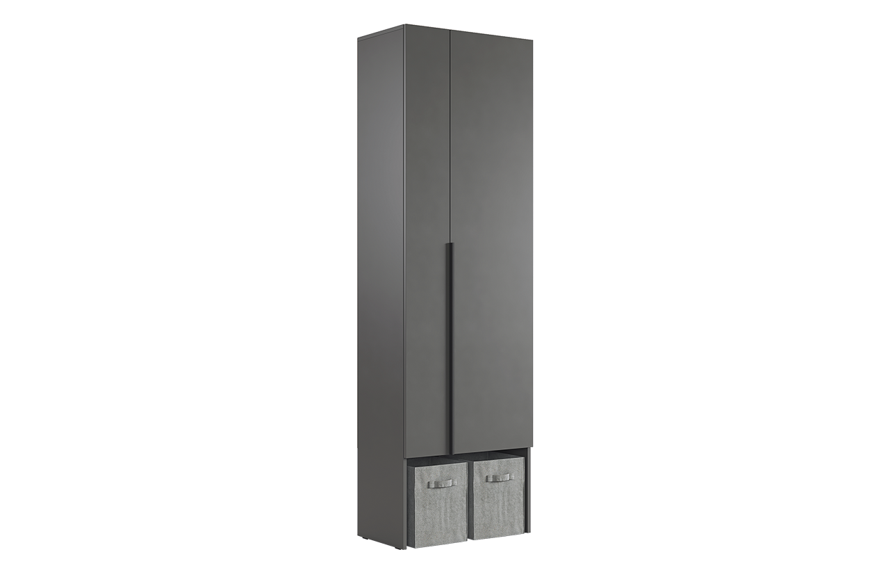 Баско Шкаф двухдверный L600 (графит)